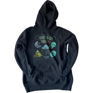 Graphic Hoodie Black Unisex Relaxed Streetwear